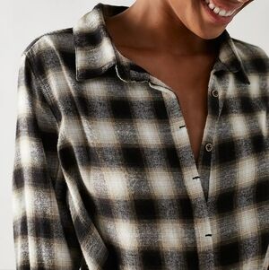 Roots Park Plaid Relaxed Button Down Shirt